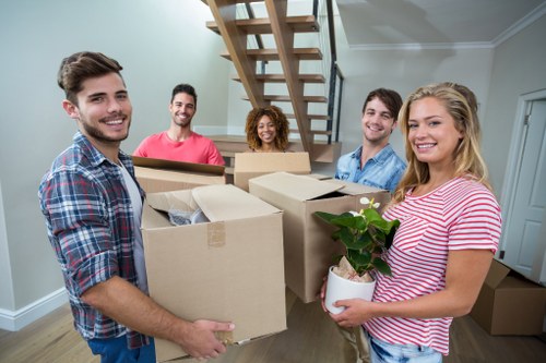 Commercial moving team planning an office relocation in London