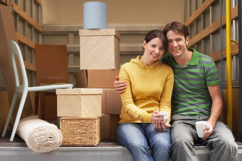 Removal truck in London helping transport household items and furniture
