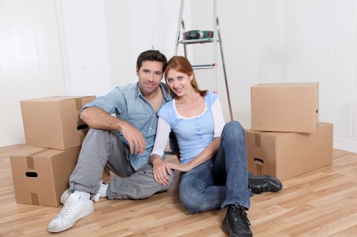 Professional furniture removal from a flat with stairs in London