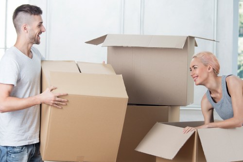 Careful handling of fragile household items during a London move