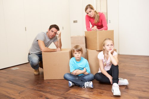 Moving boxes and household items for a local relocation
