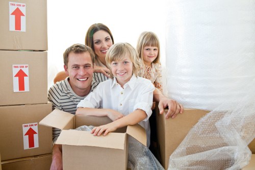 Professional movers handling a flat move in London