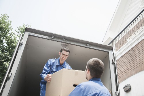Commercial removals team relocating office furniture in London