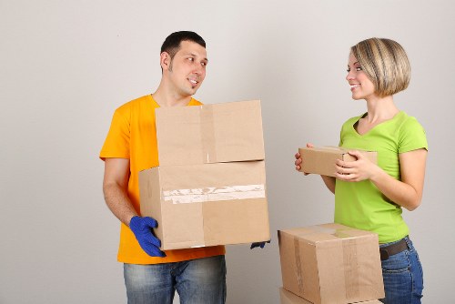 Preparation checklist and packed items for a London house move