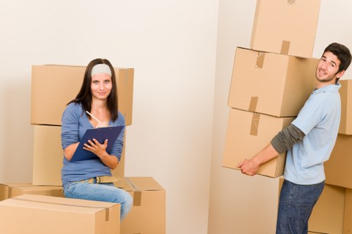 Furniture being loaded for a house move in London