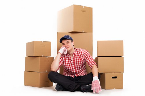 Business relocation transport with a moving van in London